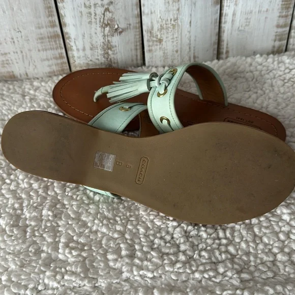 Coach Sheena Vachetta Sandals Mint Size 8 - Picture 8 of 9